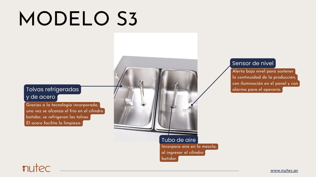 Fabricadora de soft Nutec S2 | tolvas de acero