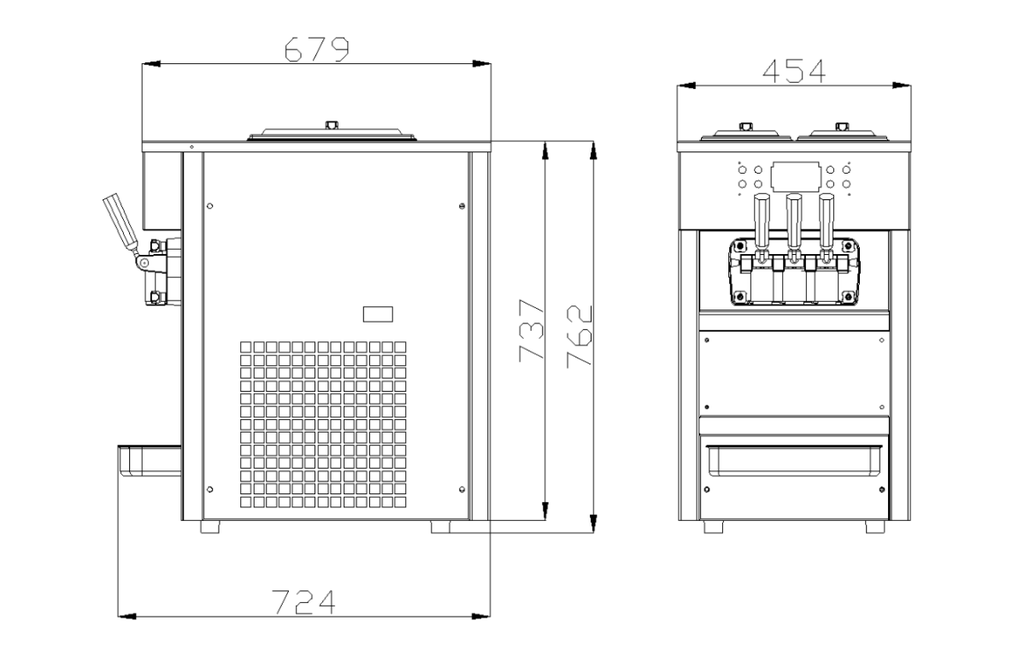 Fabricadora de soft Nutec S3 | dimensiones